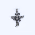 Модные украшения ретро -призрачная голова крест титановый сталь из нержавеющая сталь ювелирные украшения